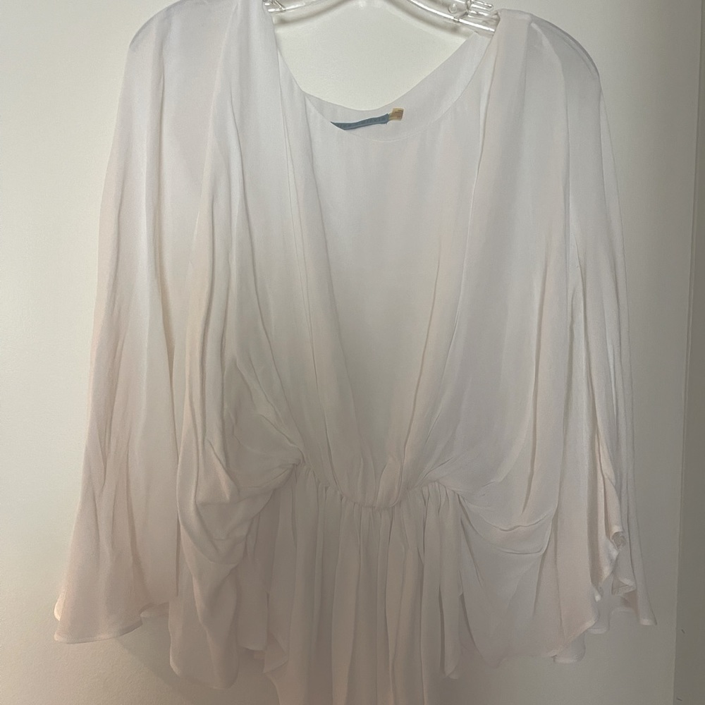 Alice and Olivia White Grecian Blouse
